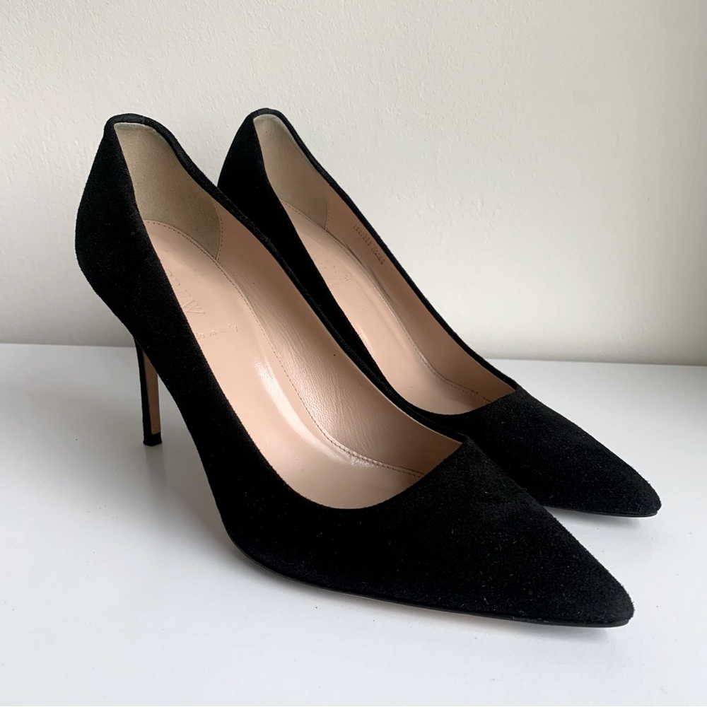 J. Crew Black Suede Italian Leather Stiletto Heel, size 8, like new